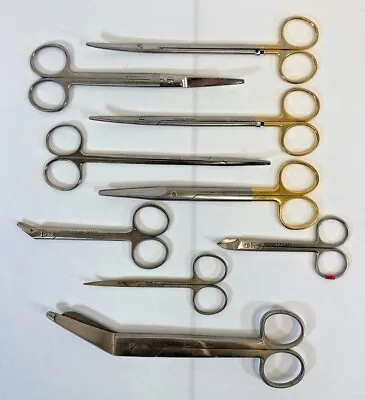 $325 • Buy Set Of 9 Pilling V. Mueller Aesculap Surgical Scissors T/C Tenotomy Metz Wire
