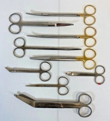 $325 • Buy Set Of 9 Pilling V. Mueller Aesculap Surgical Scissors T/C Tenotomy Metz Wire