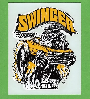 Vintage Original 1967 Ed Roth  Swinger By Dodge  440 Dart Gasser Water Decal Art • $31.39