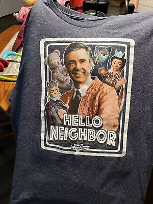 Mister Rogers’ Neighborhood T-Shirt PBS Blue Hello Neighbor Men's  LG • $6
