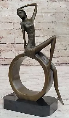 Handcrafted Abstract Woman Bronze Statue | Collet`s Vintage Mid Century Figurine • $299