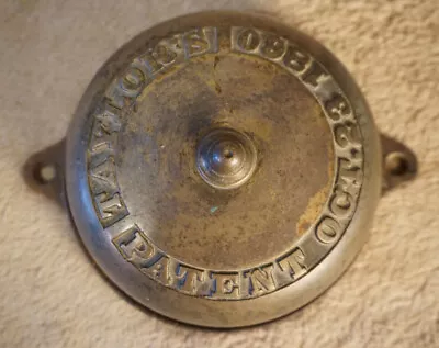 Antique Taylor's Victorian Mechanical Door Bell Patent Oct 23 1860 Brass Bronze • $99