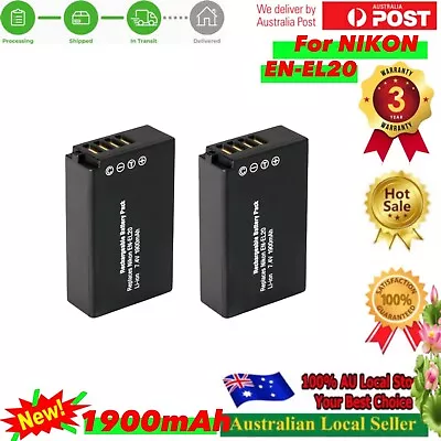 2x EN-EL20 EN-EL20a Battery For Nikon 1 AW1 1 J1 1 J21 J3 1 S1COOLPIX A1V3 • $26.90