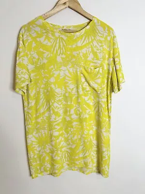 American Vintage Bright Yellow Patterned Tshirt-style Mini Dress M • $68