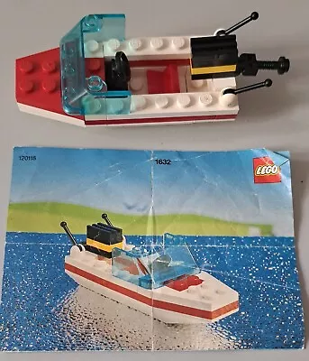 LEGO VINTAGE 1632 MOTOR BOAT - COMPLETE With INSTRUCTIONS - 1990 • $35