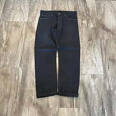 Vintage Levi’s 501xx Indigo Overdye Waxed Straight Leg Jeans Mens Size 36x34  • $40