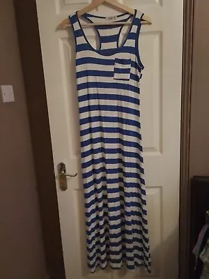 Wal G Striped Blue & White Sun Dress Size M • £5