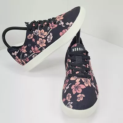 $67.99 • Buy NOBULL Project Womens Black Cherry Blossom Canvas Trainer Womens Size 7 Floral