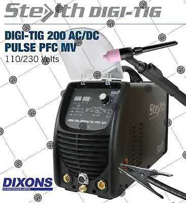 £2000 • Buy SWP Stealth DIGI-TIG AC/DC 200amp Pulse PFC Dual Volt TIG Welder ACDC Machine