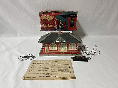 Vintage Marx Girard Whistling Train Station O Scale W/box Untested • $54.99
