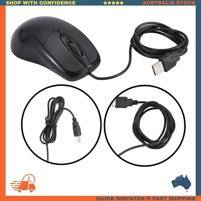 $5.25 • Buy Wired Mouse For PC Laptop Computer Wheel-Black USB Optical Wired Mouse Scroll