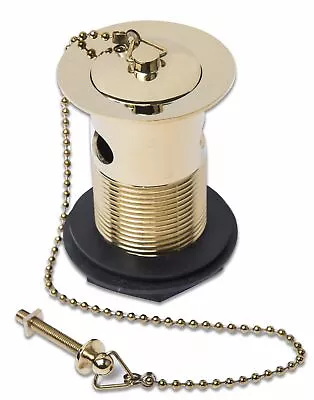£15.99 • Buy 1.25  Bathroom Gold Slotted Basin Sink Waste With Plug And Chain 1 1/4 