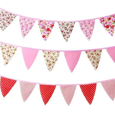 Floral Bunting Vintage Style 2 Metre - 3 Styles Available - Garden Party Wedding • £6.49
