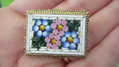 Rare Italian Micro Mosaic Millifiore Pin Rectangle Square Picture Frame Italy • $49.99