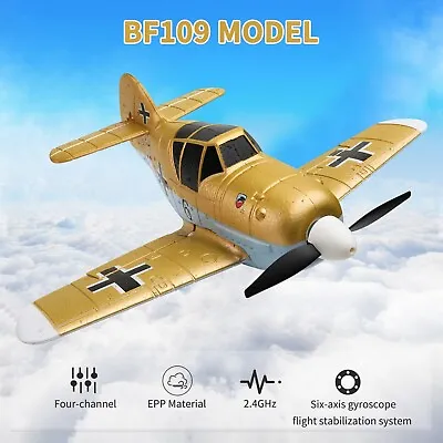 RC Airplane A250 BF-109 Fighter 2.4G 4CH 3D 6G Plane RTF EPP Aircraft Glider Toy • $108.74