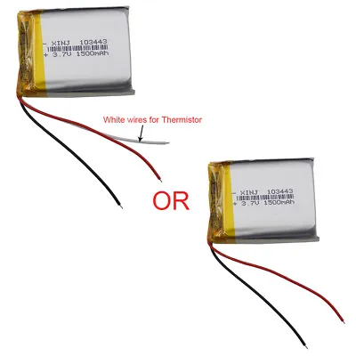 3.7V 1500mAh Thermistor Polymer Li Battery 103443 For Drift Camera GPS Tablet PC • £10.68