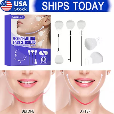 $6.79 • Buy 60pcs/Set V Tapes Shape Tape Anti Wrinkle Instant Face Neck Eye Lift Face Lift