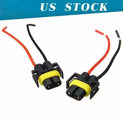 Two Harness Head Light Low Beam Bulb Connector Repair Wire Pigtail Female S H11 • $4.69