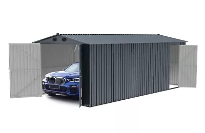 Heavy Duty Car Garage Galvani Steel Storage Outdoor Prefab Shed 20'x10'ft Metal  • $2398