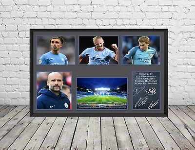 Manchester City Man City Signed Photo Print Poster Football Memorabilia • £7.99