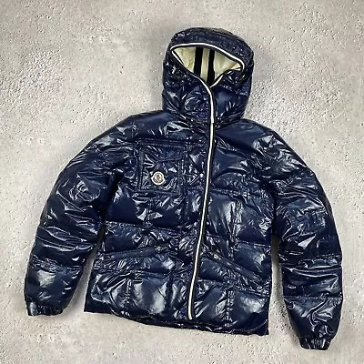 Moncler Moka Womens Down Jacket Puffer Size 3  Blue Vintage Jacket Rare  • $125