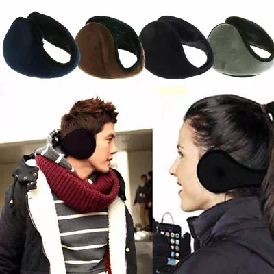 Mens Womens Ear Muffs Winter Ear Warmers Fleece Earwarmer Behind The Head Band • $1.69