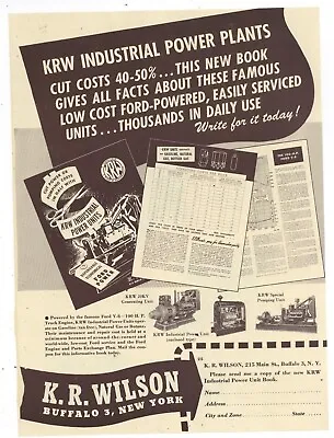 1947 K.R. Wilson Co. Ad: Ford Industrial Power Plants - Buffalo New York • $17.76