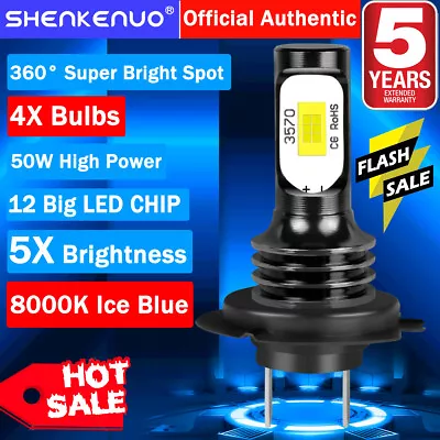 For Benz Sprinter 2500 3500 10-2018 8000K H7+H7 LED Headlight Hi/Lo Beam 4 Bulbs • $24.13