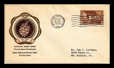 Us Cover Mesa Verde National Parks Fdc Scott 743 Rice Cachet • $0.01