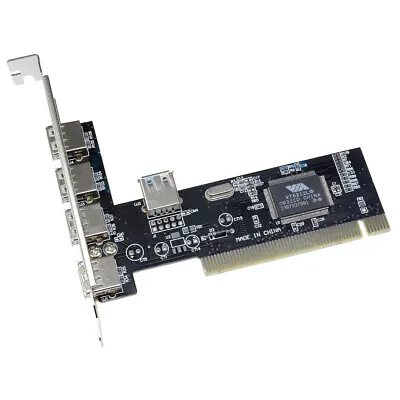 PCI 32bit To 4+1 Ports USB2.0 Expansion Controller Card PCI 5x USB2.0 • $9.80
