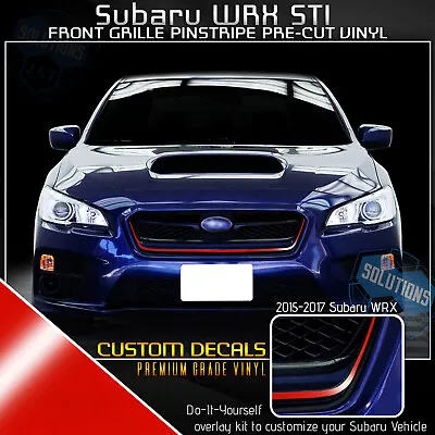 Front Grille Pinstripe Trim Decal For 2015-2017 Subaru WRX / STI - Glossy Vinyl • $13.95