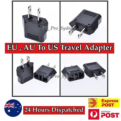 $5.95 • Buy Europe (EU), Australia (AU) To United States (US) AC Power Plug Travel Adaptor