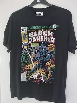 £10 • Buy Marvel Black Panther Comic Book Cover T Shirt Black Size XL