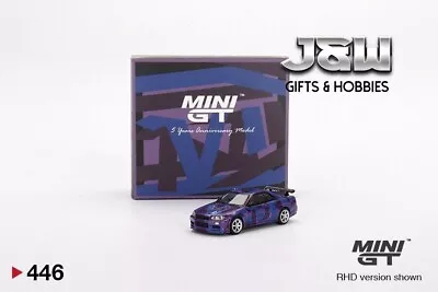 Mini GT Nissan Skyline GT-R R34 V-Spec II Digital Camouflage MGT00446 1/64 • $29.99