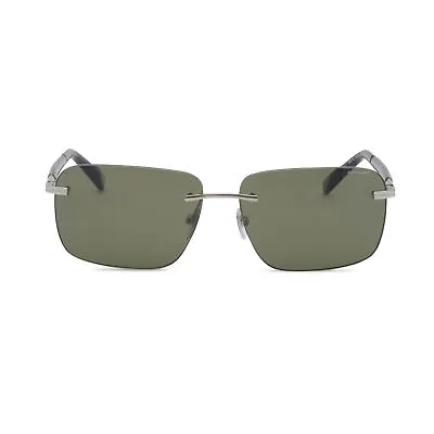 £342.38 • Buy Chopard Shiny Grey & Green Aviator Sunglasses 95217-0470