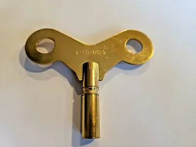 Solid Brass Large Clock Key Size 9 KEY 4.5 Mm Wall Mantel Clock Parts New • $7.59