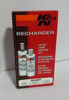K&N Air Filter Cleaning Kit 99-5050 Recharger Spray & Squeeze Bottle Cleaner Oil • $19.99