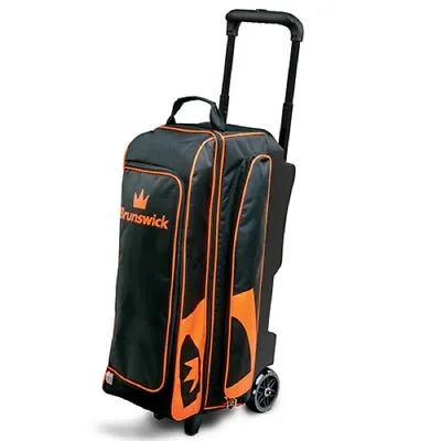 Brunswick Blitz 3 Ball Roller Bowling Bag Color Black/Orange • $159.95