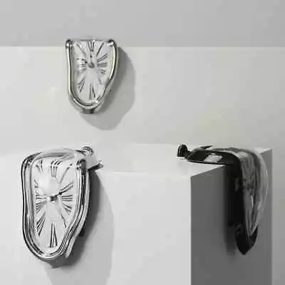 Surreal Melting Clock Silent Melted Wall Clock Salvador Dali Style Wall Watch • $18