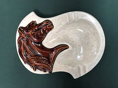 Mid Century Modern Holland Mold Horse Head Ceramic Ashtray - 8  X 11  • £34.74