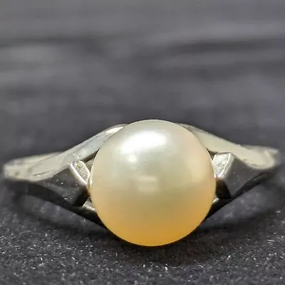 852 Mikimoto Akoya Pearl Ring Sterling Silver 925 Us6 • $225