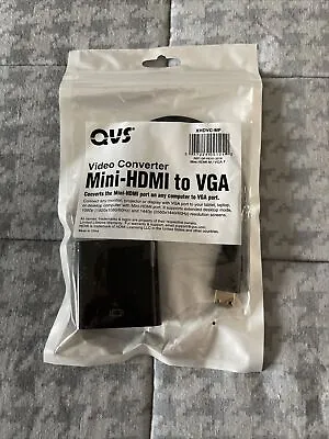 Qvs XHDVC-MF Mini-hdmi To Vga Adap Video Converter • $4.99