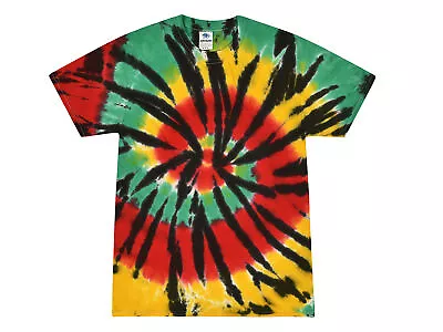 Rasta Web Multi-Color Tie Dye T-Shirts  Kids & Adults Sizes Cotton Colortone • $12.30