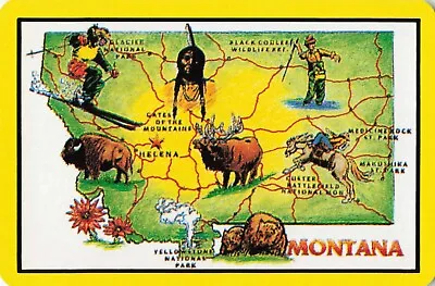 Montana Map USA Single Swap Playing Card  • $1.95