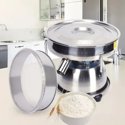 Stainless Steel Φ12'' Electric Vibrating Sieve Machine Automatic Sifter Shaker • $14