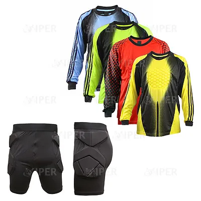 Viper Goalkeeper Jersey Goalie Kit Padded Shirt Shorts Defender Men's Football  • £29.99