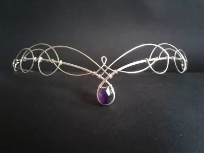 £34 • Buy Amethyst Tiara Circlet Medieval Wedding Renaissance Costume Bridal Headdress