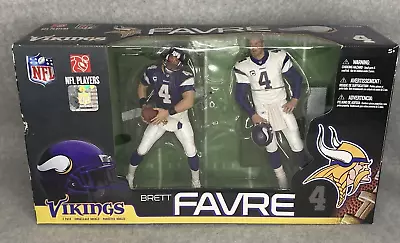 BRETT FAVRE #4 MINNESOTA VIKINGS McFarlane SportsPicks NFL 2-Pack 6  Figures NIB • $14.99