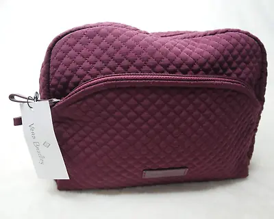 Vera Bradley  Iconic Large Cosmetic Bag Mulled Wine  Travel  Microfiber NEW • $34.75