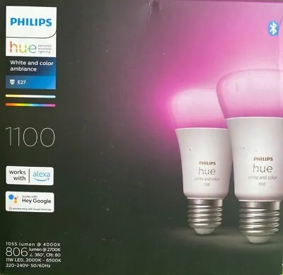 $145 • Buy Philips Hue White/Colour 11W A60 E27 Bulb (2 Pack)